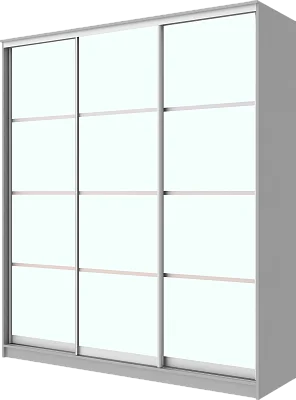 картинка Шкаф-купе 3-х дверный с матовым стеклом с разделителем 2200 2014 420 от магазина КУПИ КУПЕ